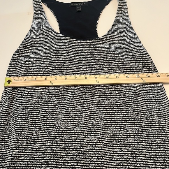 Banana Republic Petite Textured Stripe Patio Dress Size LP - Picture 4 of 14